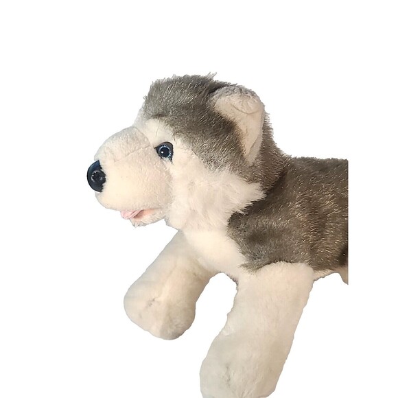 Siberian Husky RETIRED "barking" Build-A-Bear Stuffed Dog 15" Grey White EUC 15" - Picture 7 of 10